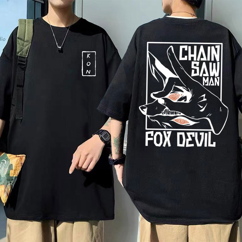 Camiseta masculina de desenho animado de anime japonês Kon, camiseta esportiva solta de corrida, camiseta grande de manga curta de algodão, camiseta masculina de verão