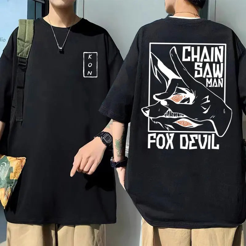 Camiseta masculina de desenho animado de anime japonês Kon, camiseta esportiva solta de corrida, camiseta grande de manga curta de algodão, camiseta masculina de verão