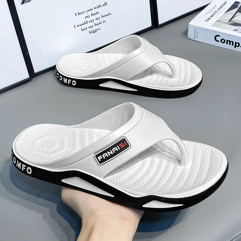 Chinelos Masculinos de Verão Esportes Moda ao Ar Livre e Tendência Sandálias de Praia Confortáveis Homens Sapatos Casuais Chinelos de Casa Sapatos para Casa