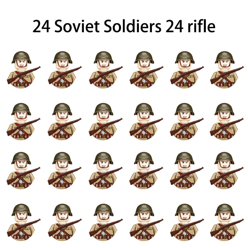 40 pcs/lote ww2 personagens militares wwii soldados do exército blocos de construção montagem de tijolos do exército nacional armas brinquedos para crianças