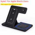 Carregador Sem Fio 3 Em 1 Dobrável 300W com Suporte de Mesa para Carregamento Rápido para iPhone 16 15 14 13, Samsung, Apple Watch e Airpods