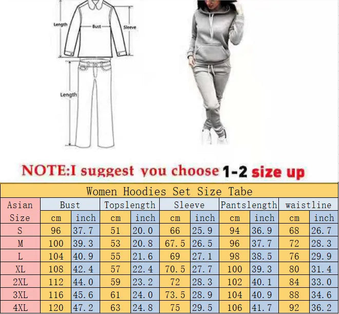 Outono e inverno moda feminina europeu e americano amor impresso velo esportes conjunto para mulheres