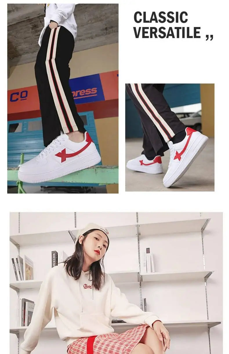 Xtep Homens Sapatos de Skate Antiderrapante Casual Branco Casal Tênis de Skate Masculino Feminino Sapatos de Marca de Luxo 881219319851