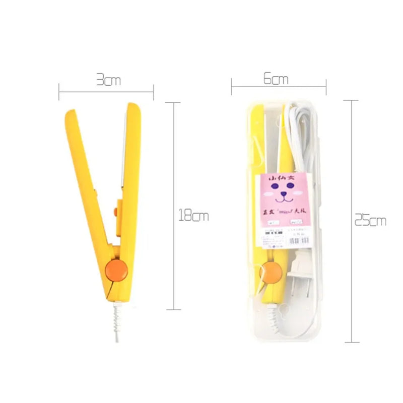 Mini Prancha Alisadora 2 em 1 Ferro de Alisar Cabelo Cerâmica de Turmalina Ferramenta para Alisar e Enrolar Cabelo Ferro de Cachos Portátil Pequeno