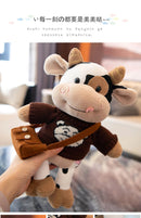26 CM Simulação Animais de Gado Brinquedos de Pelúcia Cartoon Leite Vaca Boneca de Pelúcia Macio Suéter de Pelúcia Travesseiro de Vaca Brinquedo de Decoração de Casa