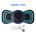 Mini massageador de pescoço EMS portátil Maca de pescoço elétrica para alívio da dor muscular cervical e remendo de massagem de relaxamento de ombro