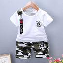 Verão Bebê Menino Roupas Ternos Crianças Infantil Camo Conjunto de Manga Curta T-shirt + Shorts Meninos da Criança Moda Conjuntos de Roupas Casuais