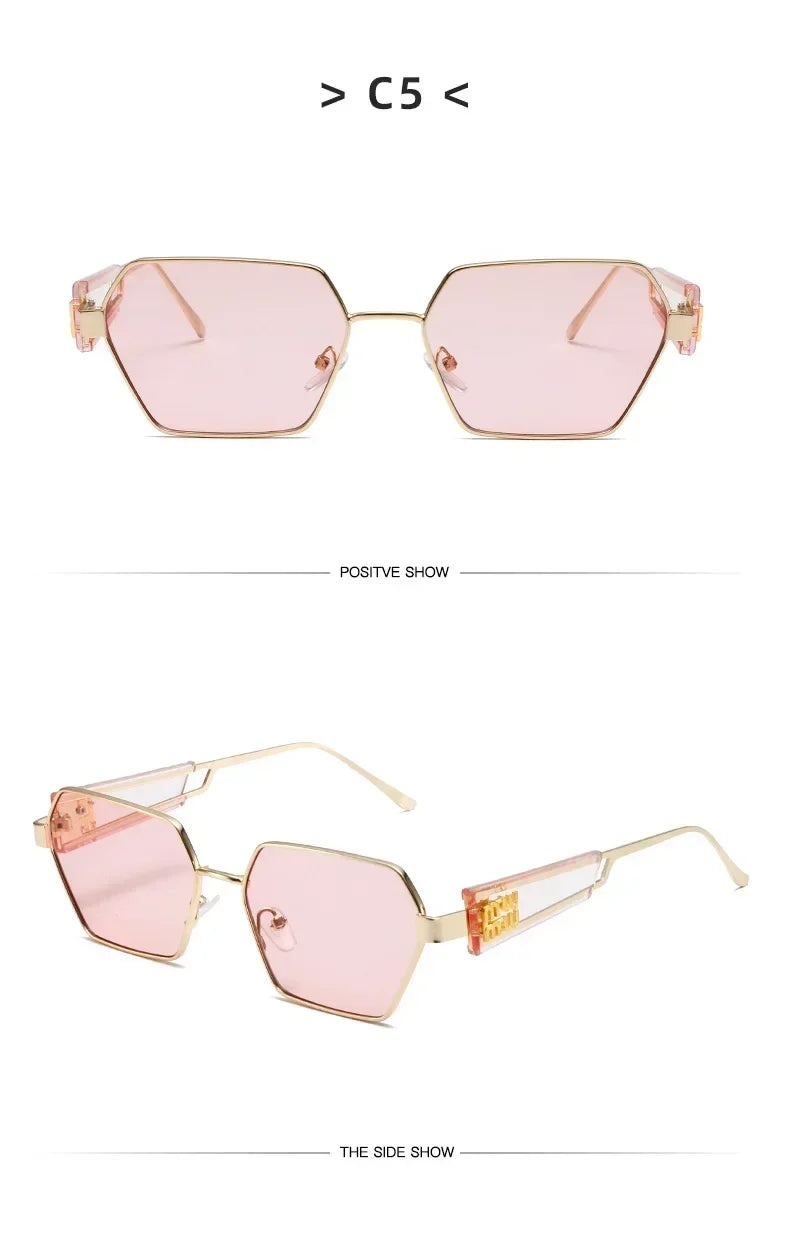 Yoovos Retângulo de Alta Qualidade Óculos De Sol De Marca De Moda Designer De Óculos Vintage Armação De Metal Óculos UV400 Gafas De Sol Mujer
