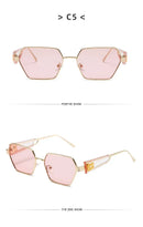 Yoovos Retângulo de Alta Qualidade Óculos De Sol De Marca De Moda Designer De Óculos Vintage Armação De Metal Óculos UV400 Gafas De Sol Mujer