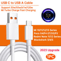 Xiaomi Original Usb Tipo C Cabo 120W 67W Turbo Carregador Rápido Mi 15 14 13 12T Pro 12 11 Ultra Poco X6 X7 Redmi Note Black Shark 5
