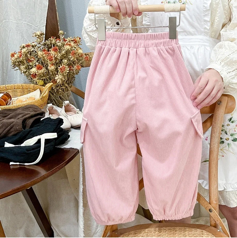 Calças para Bebês Meninos e Meninas 2024 Macacão de Bebê Simples para Meninos Legais Primavera e Outono Crianças Roupas Infantis Inferiores