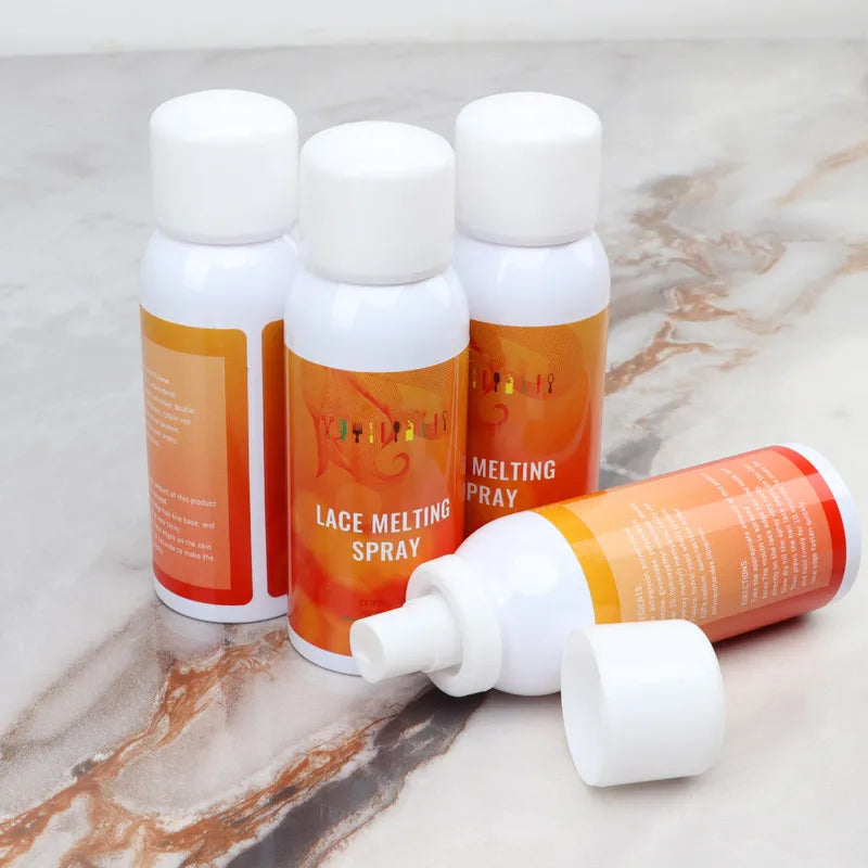 Spray Fixador de Renda Spray de Fusão de Renda Fixação Forte Perucas Sem Cola Spray para Alisar a Renda Secagem Rápida Spray Adesivo para Renda Spray de Derretimento de Renda