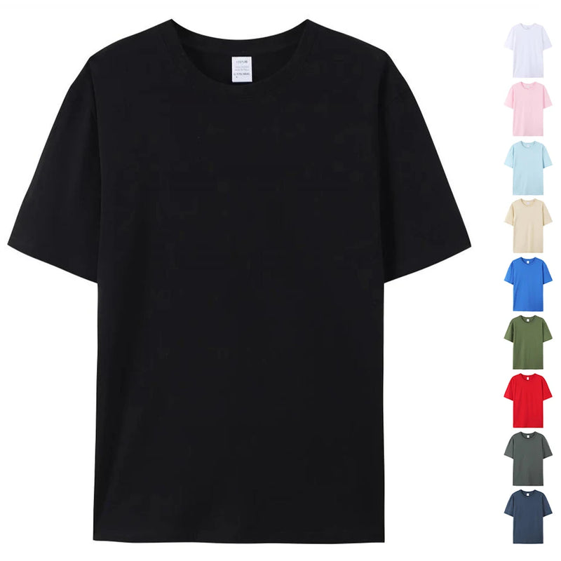 100% Algodão T Shirt Unisex Plain White Crew Neck Tshirt Coton Herren T-shirt Uomo Blank Preto T Shirt Para Homens Playeras De Hombre