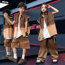 Verão Denim Crianças Roupas de Dança Hip Hop Trajes 4 Meninas Meninos Jazz Dança Desgaste Salão de Baile Camiseta Calças Shorts Dança Roupa de Palco