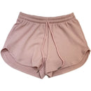 Rosa Malha Casual Trunks Mulheres Cintura Alta Perna Larga Emagrecimento Branco Cintura Elástica Corrida Fitness Leggings