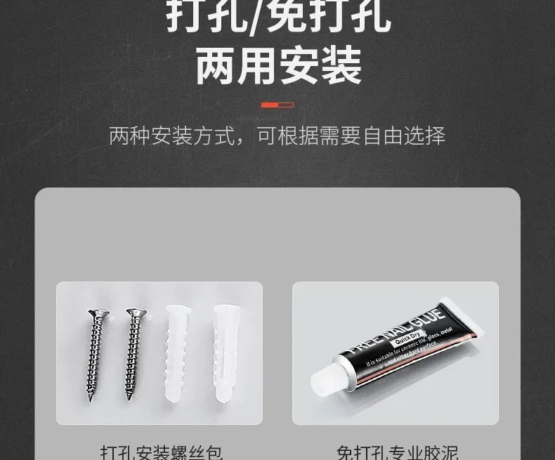 Elegante rack de condimentos de cozinha montado na parede com caixa de armazenamento Suporte multifuncional para utensílios domésticos com dispensador de vinagre de óleo