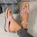 Chinelos de Praia Florais para Mulheres - Chinelos de Verão Confortáveis e Deslizantes, Calçados Casuais Versáteis para Exterior