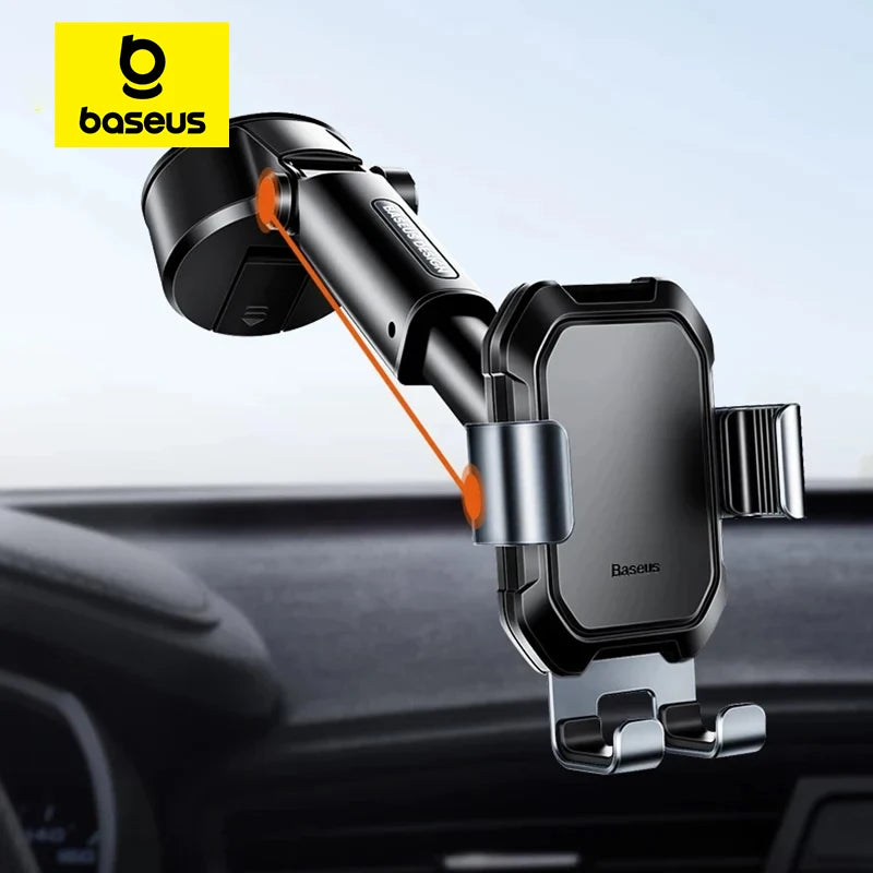 Suporte para telefone de carro Baseus Gravity Ventosa Suporte universal ajustável Suporte no suporte GPS do carro para iPhone 12 Pro Max Xiaomi POCO