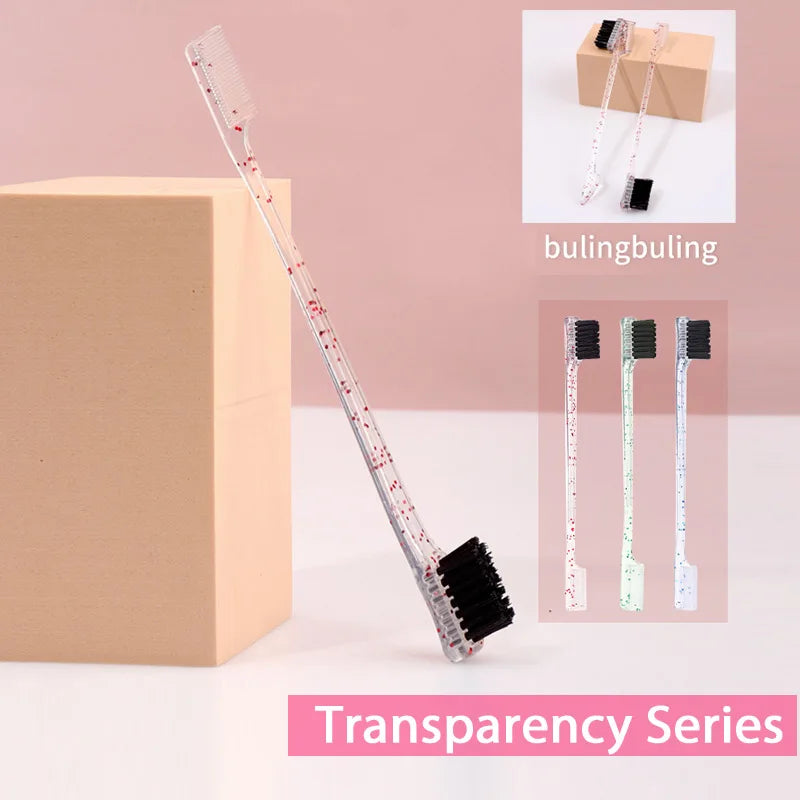 Escova Pente para Cabelo 3 em 1 1-10 Unidades Escova de Dupla Face Pente para Baby Hair & Escova para Sobrancelhas Escova de Alisamento Ferramenta para Cabelo