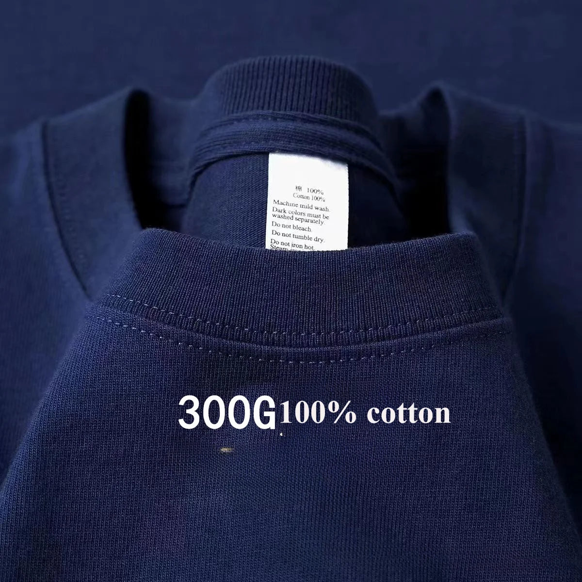 Camiseta de algodão de verão resistente 300 gramas algodão puro americano manga curta camiseta masculina casual base top camiseta grande