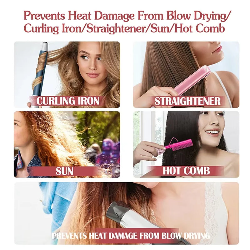 Spray Protetor Térmico de Coco GOIPLE para Cabelo, Livre de Parabenos e Corantes, Protege Contra Danos por Calor, Adequado para Cuidados Diários