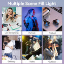 Luz de Videoconferência LED para Fotografia, Luz de Preenchimento Dimmable para Estúdio de Fotografia, Lâmpada de Preenchimento para Transmissão ao Vivo no Tiktok e Youtube