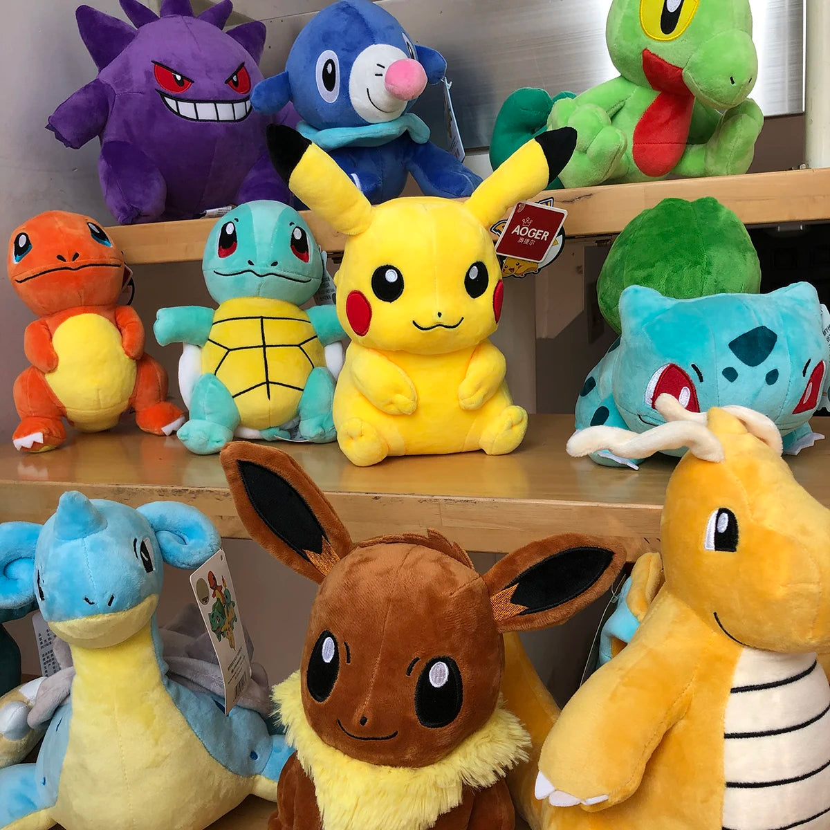 Pokemon Brinquedo de Pelúcia de Alta Qualidade Com Etiqueta Anime Cartoon Pikachu Charmander Squirtle Bulbasaur Boneca de Pelúcia Presente Para Crianças Crianças