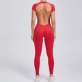 Sexy Mangas Compridas Terno Feminino Macacão Secagem Rápida Roupas de Ioga Treino Bodysuits Backless Esportes Macacão Mulheres Ginásio