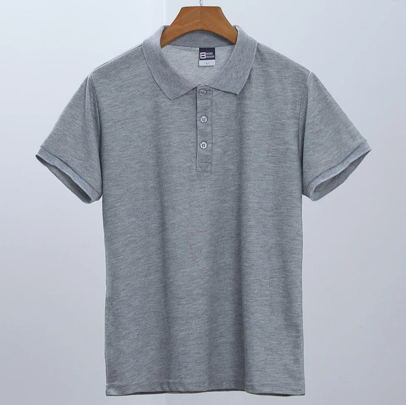 Camiseta Polo Masculina de Manga Curta Em Branco Branco Camisas de Colarinho Preto Camiseta Casual Roupas de Verão Para Homens Camisetas Polos Pour Hommes