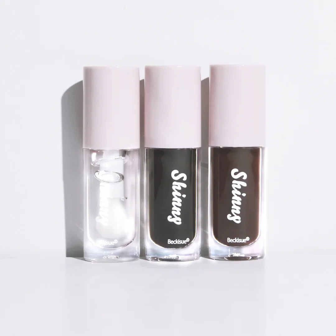 Óleo Labial Hidratante de Cristal Transparente, Gloss Labial Volumizado