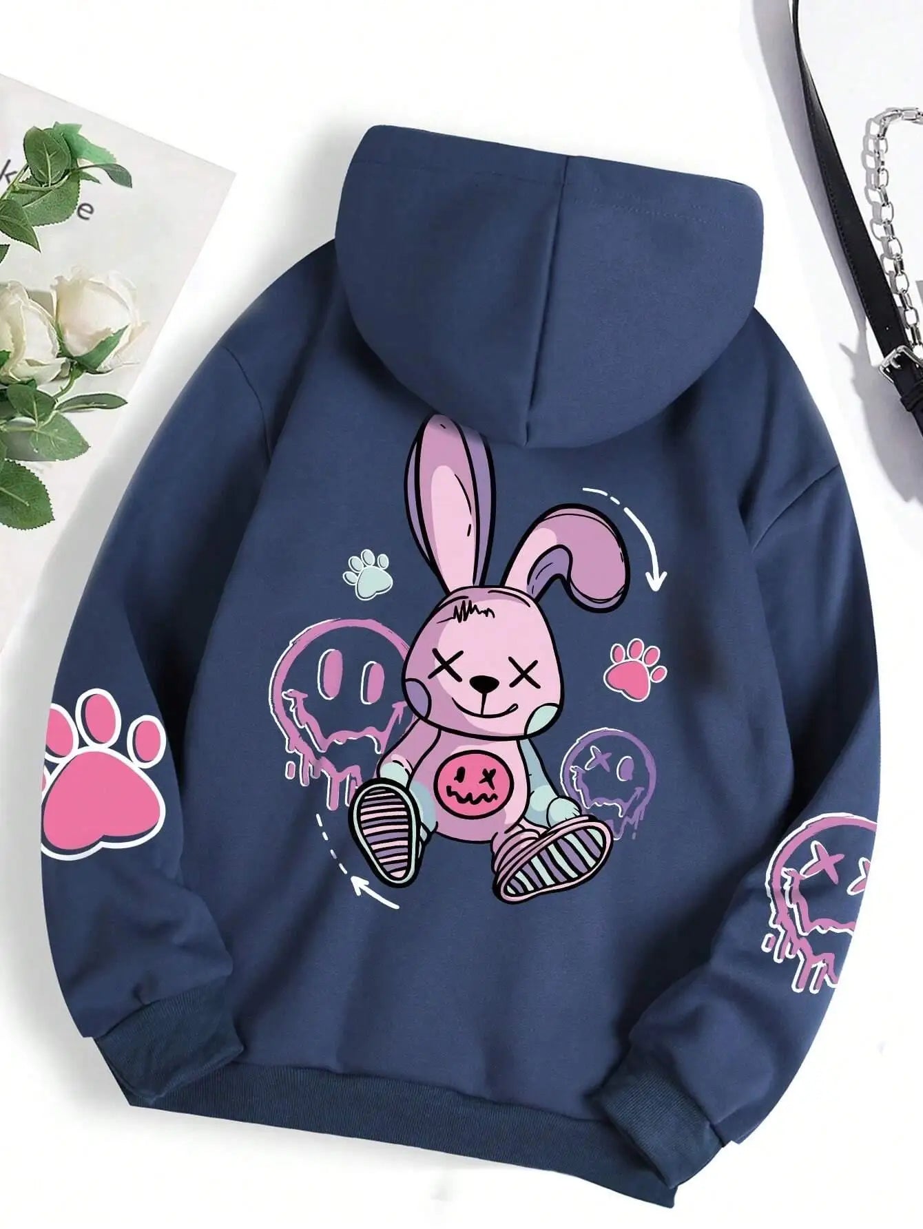 Hip Hop Street Casual Impresso Feminino Hoodies Moda Hoodie Oversize Solto Novos Moletons Outono Quente Fleece Roupas