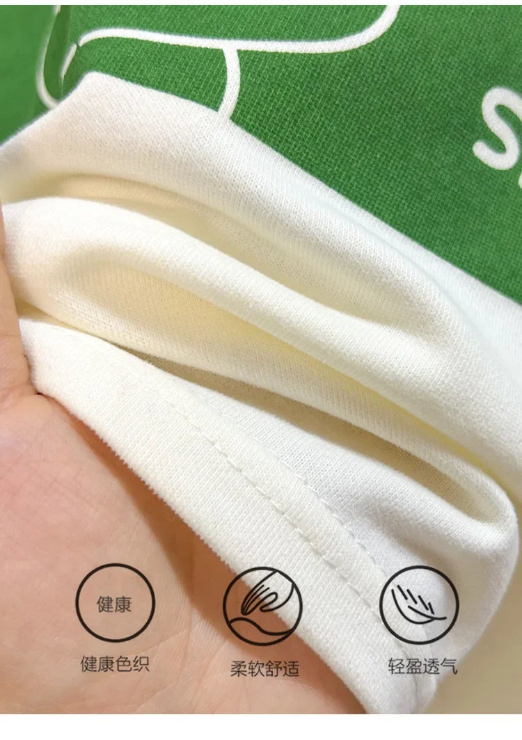 2024 Novo Terno de Manga Curta para Crianças Listrado Meninas Meninos Conjunto Tops de Verão + Roupas de Bebê Curtas para Uso Infantil