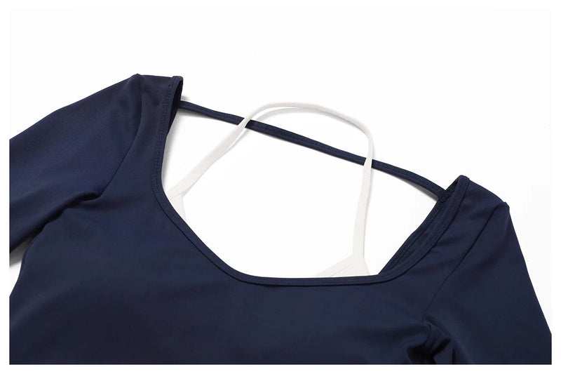 2 Pcs Conjunto de Ginástica Mulheres Treino Sem Encosto Yoga Terno Mulheres Secagem Rápida Legging Fitness Sutiã Camisa de Manga Curta Terno Esportivo Feminino