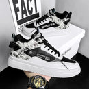 Primavera Outono Masculino Novo Estilo Tênis Vintage Moda Estudante Board Sapatos Casuais Sapatos de Cano Alto Sapatos de Fundo Grosso Respirável