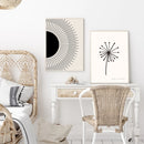 Cartaz abstrato Boho Matisse Preto Bege Dente-de-leão Impressão de Arte Sol Pintura em tela Moderna Imagem de parede Sala de estar Decoração de quarto