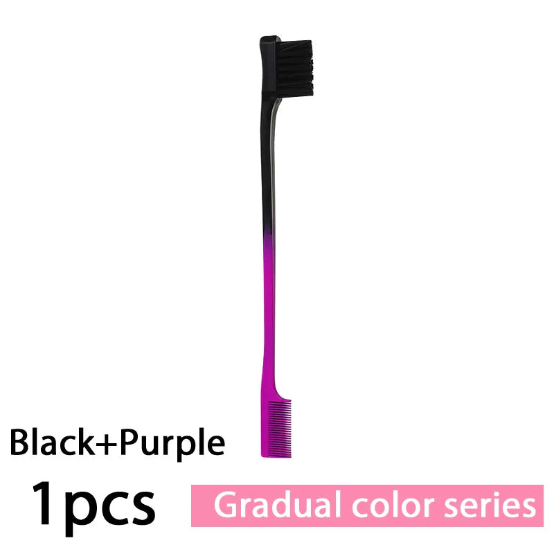 Escova Pente para Cabelo 3 em 1 1-10 Unidades Escova de Dupla Face Pente para Baby Hair & Escova para Sobrancelhas Escova de Alisamento Ferramenta para Cabelo