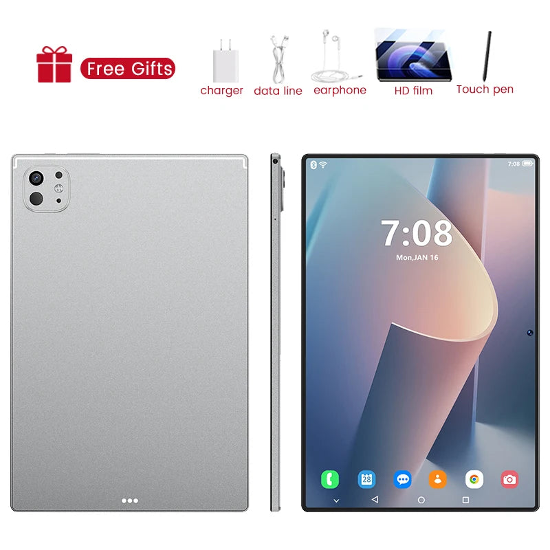 2025 Novo 11 polegadas Pad 6S Pro Tablet Android 15 16GB + 1024GB 10000mah 5G WiFi Dual SIM Card Tablet PC Global Tablette Google Mi Tab