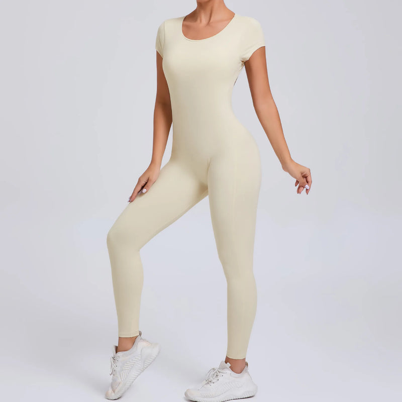 Sexy Mangas Compridas Terno Feminino Macacão Secagem Rápida Roupas de Ioga Treino Bodysuits Backless Esportes Macacão Mulheres Ginásio