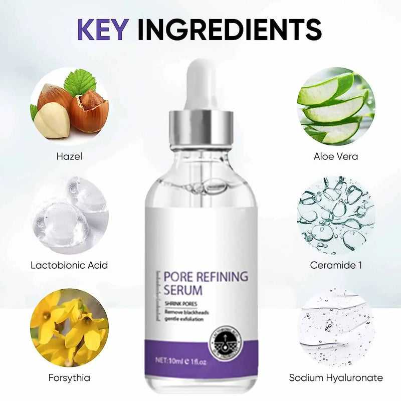 Poro Shrinking Serum Remoção de Rosto Grandes Poros Aperto Reparação Facial Poro Minimizando Essência Cuidados com a Pele Beleza Pele Firme