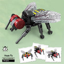 Conjunto de Brinquedos de Blocos de Construção de Insetos Joaninha - Brincadeira Duradoura para Crianças, Ótimos Modelos Colecionáveis Libélula Mantis Mosca Doméstica & Mais
