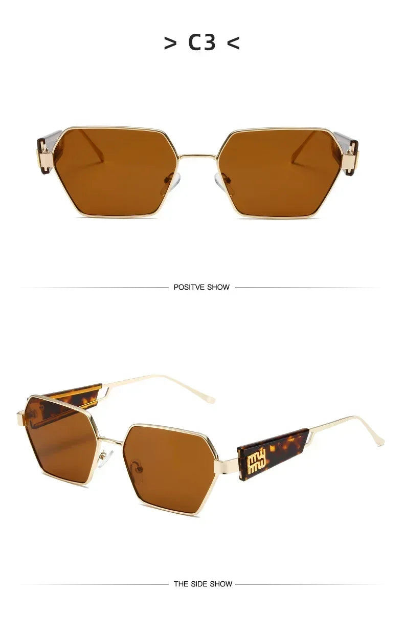 Yoovos Retângulo de Alta Qualidade Óculos De Sol De Marca De Moda Designer De Óculos Vintage Armação De Metal Óculos UV400 Gafas De Sol Mujer