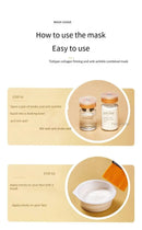 1 Caixa de Máscara em Pó Liofilizado de Peptídeo de Colágeno Set Levanta e Firme o Rosto em V Ácido Hialurônico Clareia, Hidrata e Rejuvenesce a Pele