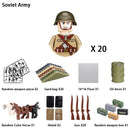 40 pcs/lote ww2 personagens militares wwii soldados do exército blocos de construção montagem de tijolos do exército nacional armas brinquedos para crianças
