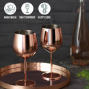 os copos de vinho altos de aço inoxidável 3PCS, projeto moderno elegante, 18oz, podem ser usados para o presente do dia do Valentim e o uso home