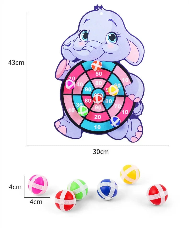 Jogos Educativos Dart Board Baby Toy Stickey Ball Dart Indoor Sports Child Montessori Games para crianças de 3 a 7 anos