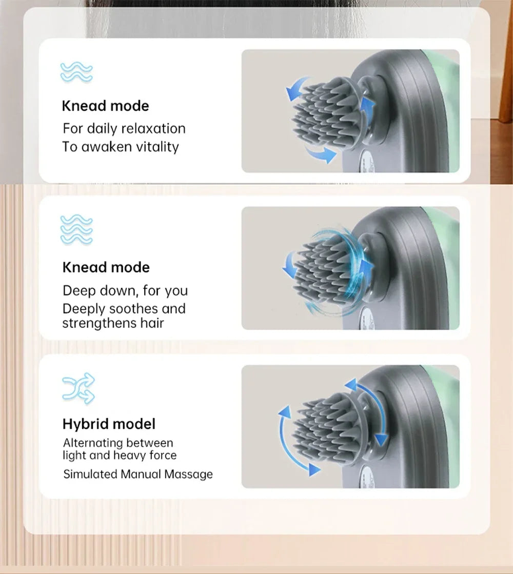 Massageador de Cabeça Elétrico  Magnética para Couro Cabeludo