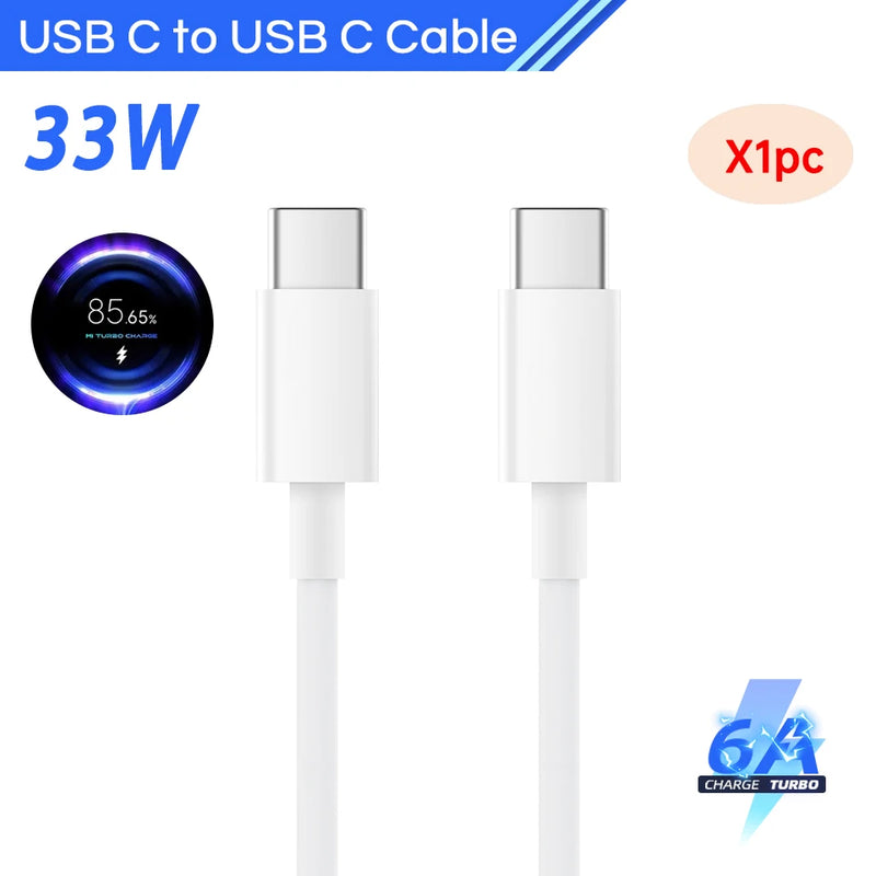 Xiaomi Original Usb Tipo C Cabo 120W 67W Turbo Carregador Rápido Mi 15 14 13 12T Pro 12 11 Ultra Poco X6 X7 Redmi Note Black Shark 5