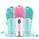 Escova Facial Ultrassônica Elétrica 9 Velocidades, Limpador de Pele Sônica com Vibração de Alta Frequência, Rosto de Silicone Recarregável