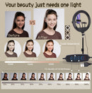 Luz de Anel LED 14 polegadas para Fotografia - Tripé com Luz de Anel para Transmissão ao Vivo