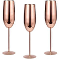 os copos de vinho altos de aço inoxidável 3PCS, projeto moderno elegante, 18oz, podem ser usados para o presente do dia do Valentim e o uso home